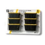 Members Mark Mini Tote Bins Teeny Tiny Storage Container Yellow Lid Lowes Lot 6. Fixed Price $29.99.