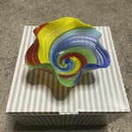 Badash Crystal Rainbow Wave Bowl 8. Fixed Price $45.00.