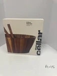 The Cellar Acacia Wood 3-PC. Salad Serving Set Bowl With 2 Servers. Fixed Price $27.99.