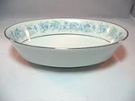 Noritake Milford Oval Serving Bowl 2227 Platinum Trim 9.625". Fixed Price $51.99.
