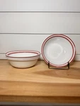 Corelle Cereal Soup Set Of 4 Classic Cafe Red Stripe 6-1/8" Usa Ec. Fixed Price $19.99.