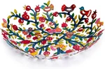 Vibrant Hand-painted Metal Fruit Bowl Judaica Pomegranate Tree Decor. Fixed Price $133.99.