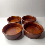Set Of 4 Woodard And Charles Salad Bowls Penang Cherry Stain. Fixed Price $21.24.