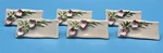 Name Plates Fleur Porcelain Set Of 6 Floral Flower Design 2.5" Dinner Party. Fixed Price $25.47.