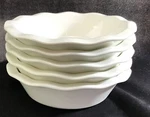 Sweese Porcelain Bowls Cereal Salad Set Of 5 White Ruffled Excellent. Fixed Price $15.00.