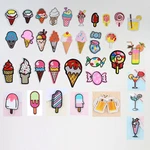 2 X Ice Cream, Sweet ,lollipop, Drink, Iron / Sew Patches Motifs. Fixed Price $5.27.