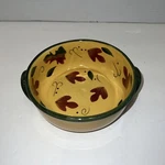 Russ Berrie Harvest Fall Leaves Stoneware 6" Soup Bowl Small Casserole Dish. Fixed Price $10.65.