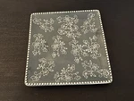 Temptations By Tara Taupe Floral Lace 8 Square Salad/dessert/serving Plate. Fixed Price $12.00.