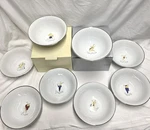 Vtg Pottery Barn Reindeer Cereal Bowls Christmas Complete Set Of 8 Original Boxs. Fixed Price $315.00.
