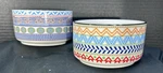 Signature Housewares Stoneware Microwavable Bowls Set 2. Fixed Price $14.00.