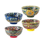 Henten Home Ceramic Soup Bowls Of 4, Bohemia 22 Oz Cereal Set, Porcela. Fixed Price $50.56.