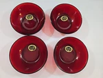 Set Of Anchor Hocking Royal Ruby Red Glass Dessert Fruit Berry Bowls 4-5/8". Fixed Price $35.99.