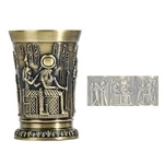 Shot GLASS,1.1 Oz Metal Vintage Egyptian 3.4 Ounces, Ancient Tin. Fixed Price $21.81.
