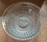Gibson -royal Crest- 7" Round Bowl Clear Glass Serving Vertical Lines Set 4. Fixed Price $10.00.