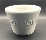 Crate & Barrel Individual Popcorn Bowl White 3D Letters Portugal CERP3-764. Fixed Price $8.00.