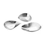 Indulgence By Georg Jensen Mirror Stainless Steel Condiment Bowls 3PC Set - Nos. Fixed Price $260.00.