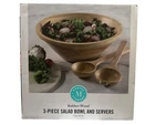 New! Martha Stewart Salad Bowl Set 3-PC. Wood Serving. Fixed Price $44.50.