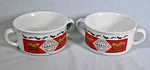 Set Of (2) Tabasco Double Handled Soup Bowl Mug Houston Harvest Hot Chili. Fixed Price $17.95.