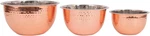 Hammered Stainless Steel Bowls Copper Finish (set Of 3 Sizes). Fixed Price $61.67.