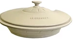 Le Creuset 13" 4QT Oval Stoneware Covered Tureen White W/ Lid 33CM 3.8L. Fixed Price $89.99.