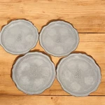 Hearth & Hand With Magnolia 4PK Rim Stoneware Appetizer Set 7". Fixed Price $24.99.