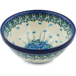 Polish Pottery Bowl 6" Ceramika Artystyczna Forget Me Not Unikat. Fixed Price $62.17.