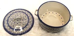 Bolestawiec Boleslawiec Polish Pottery Blue Rose Dish Handle Lid Ceramica 164. Fixed Price $69.99.