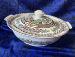 Pair Of Alfred Meakin India/bengal Tree Serving Bowls, Vegetable W/lid. Fixed Price $82.00.
