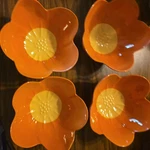 Set 4 Target Melamine Figural Flower Dessert Bowls Room Essential Orange Yellow. Fixed Price $14.99.