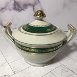 Noritake Yoshino Sugar Bowl From Tea Set Japan Made Vintage White Green Gold. Fixed Price $19.95.