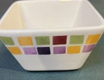 Pampered Chef Simple Additions Tiles Small Square Bowl Retired 3"X4.5". Fixed Price $7.99.