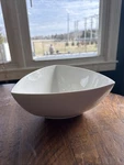 Red Vanilla White Fare Triangle Serving Bowl 9 1/2. Fixed Price $36.99.