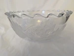 Chrysanthemum Frosted 10 1/2" Serving Bowl By Crystal Clear Studios. Fixed Price $12.99.