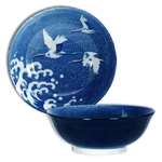 Japanese Ramen Noodle Rice Bowl 7.5"D Porcelain Oyako Tsuru Cranes Made. Fixed Price $20.95.