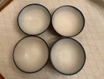 Sango Concepts Eggplant 4942 Salad Desert Cereal Bowls 7" Diameter. Fixed Price $37.00.