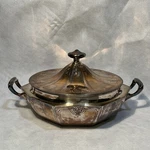 Reed & Barton #1174 Silverplate Serving Bowl W/ Lid. Fixed Price $69.99.