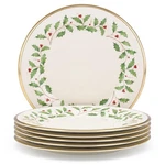 Lenox Holiday 6-PIECE Plates Dinnerware Set, 10.5", Red & Green. Fixed Price $235.88.