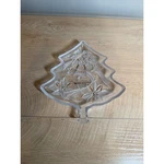 Home Beautiful Christmas Tree Frosted Glass Candy Dish Japan Poinsettia Bells. Fixed Price $17.62.