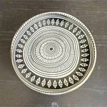 Black White Geometric Handmade Native American Pottery Bowl Plate. Fixed Price $25.00.