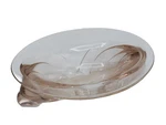 Signed 1988 Michael Shearer Hand Blown Art Glass Shell Rimmed Bowl. Fixed Price $75.00.
