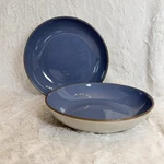 Denby Heritage Foundation Pasta Bowls 8 3/4" Blue Htf. Fixed Price $25.00.