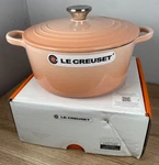 Creuset Signature Cast Iron 3.5 Quart Casserole Sauteuse In Peche -new Box. Fixed Price $224.99.