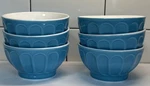 Crate & Barrel Teal Porcelain Prep Bowls Set Of 6 Ice Cream Dessert Dip 4. Fixed Price $29.00.