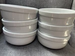 Williams Sonoma Essential White 6 Cereal Soup Bowls Set Of Heavy. Fixed Price $60.00.