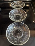 Vintage - 5 " Princess House Regency, Clear Cut Glass Crystal Bowls Set Of 3. Fixed Price $35.00.