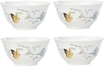 792566 Butterfly Meadow 4-PIECE Rice Bowl Set , White. Fixed Price $75.72.