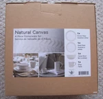 Denby Natural Canvas 4 Pc White Dinnerware Set & Salad Plate Bowl Mug. Fixed Price $123.45.
