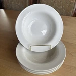 Set Of 4 Pier Luminous White Soup Pasta Bowls W/ Rim 8 1/2". Fixed Price $40.00.