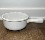 "white" Creuset 5" Stoneware French Onion Soup Bowl W/ Handle Nwt 16 Oz. Fixed Price $70.99.