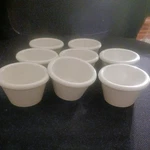 Gessner Set Of 8 Ramekin/ Condiment Bowls White 2.0 OZ./1-2.5 Vtg Usa. Fixed Price $30.00.